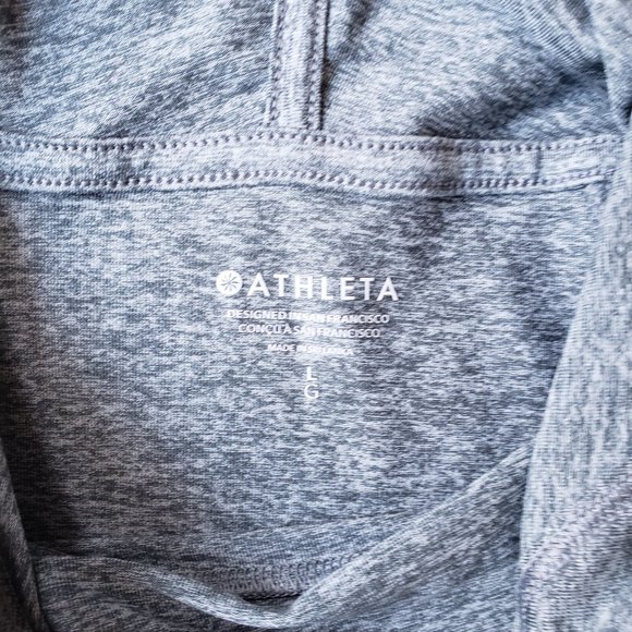 Athleta Uptempo Hoodie Sweatshirt Yoga Top In Metropolis Grey - Picture 7 of 13